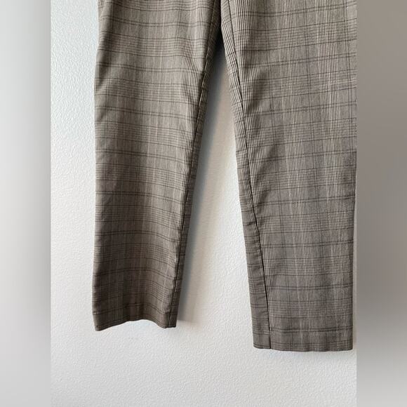 HILARY Radley Business Casual Retro Black Gray Plaid Pull On Ankle Pants Small - Picture 2 of 10